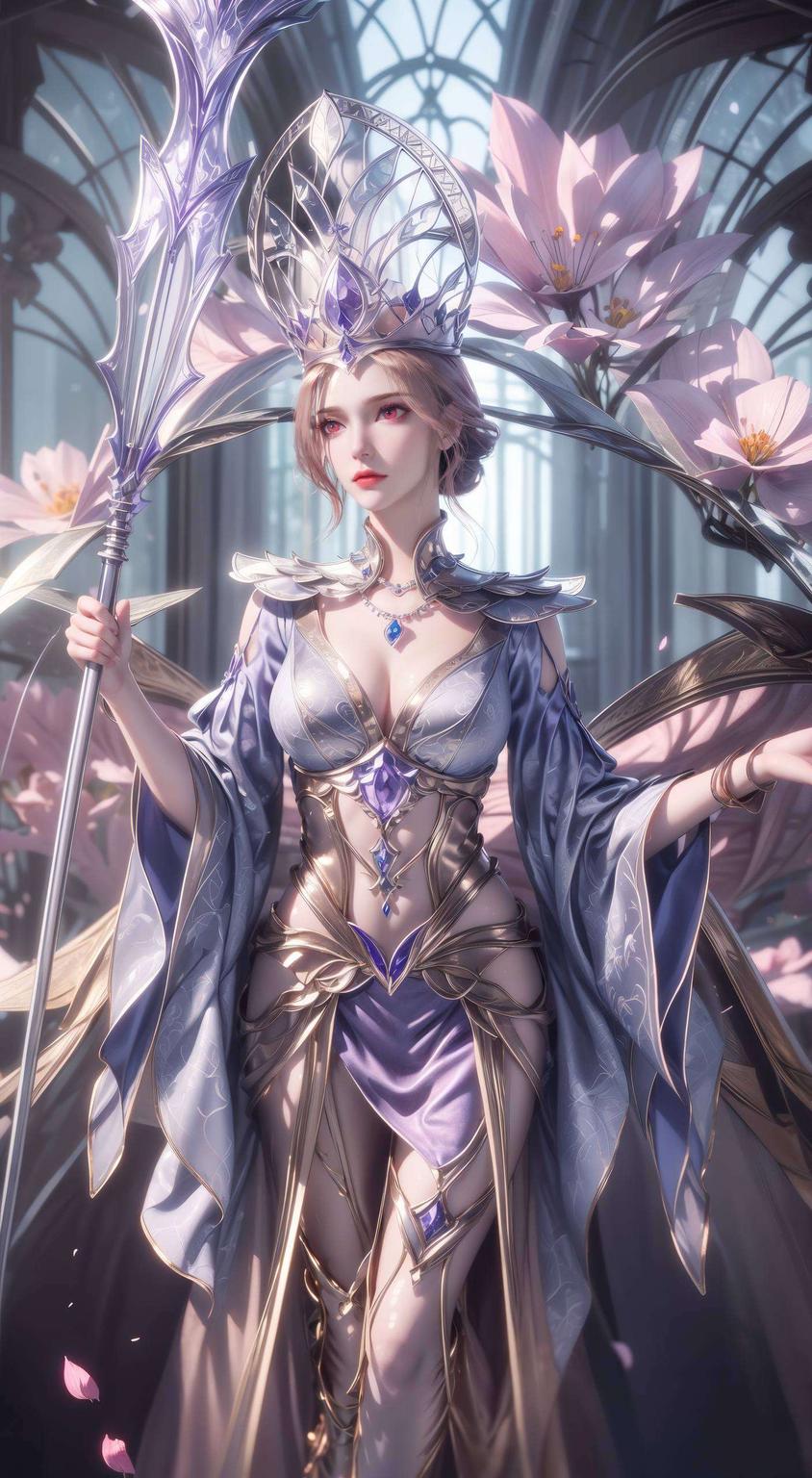 高清画质以国漫女神壁纸比比东AI为主题