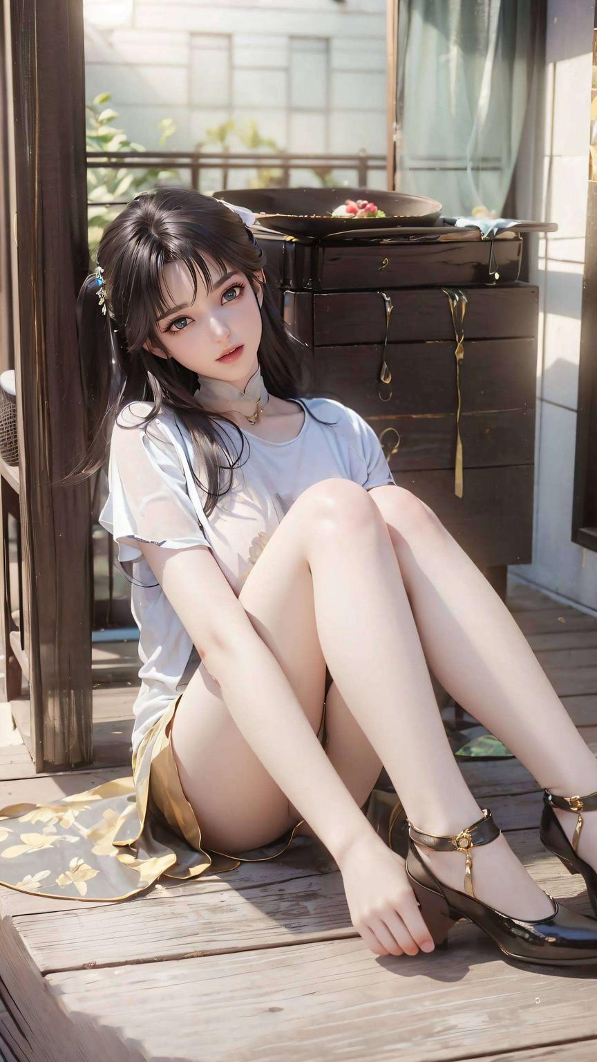 电脑屏幕上碧瑶微笑倩影