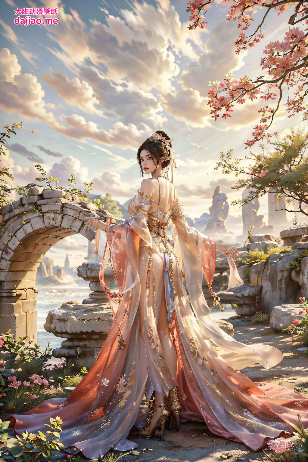 每一个细节都彰显着她的高贵与神秘国漫女神桌面壁纸