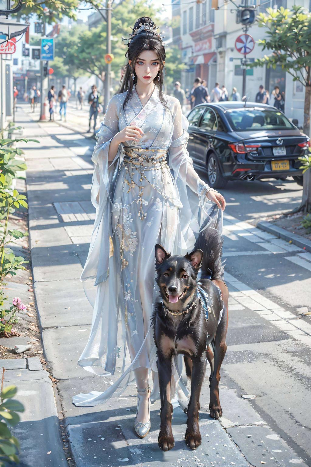 既护眼又美观这款壁纸以国漫美女方清雪为主题