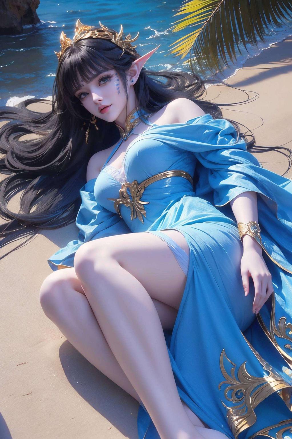 高清画质这款以凤清儿为主角的AI纹理炫彩壁纸