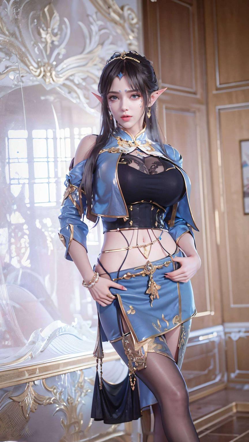 以国漫之光凤清儿为灵感眼神中藏着深邃的故事