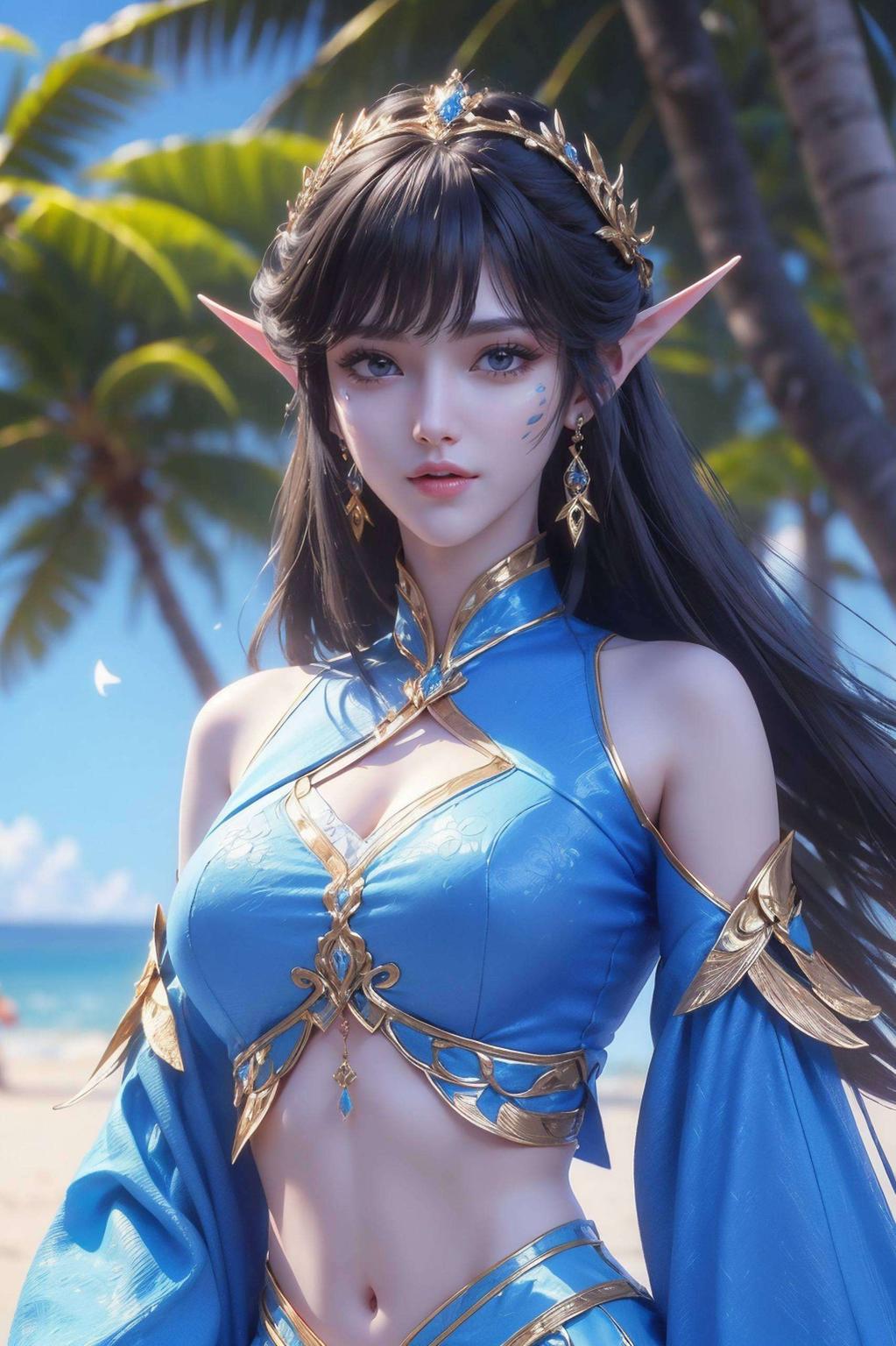 自然的色彩绿色水彩的清新笔触