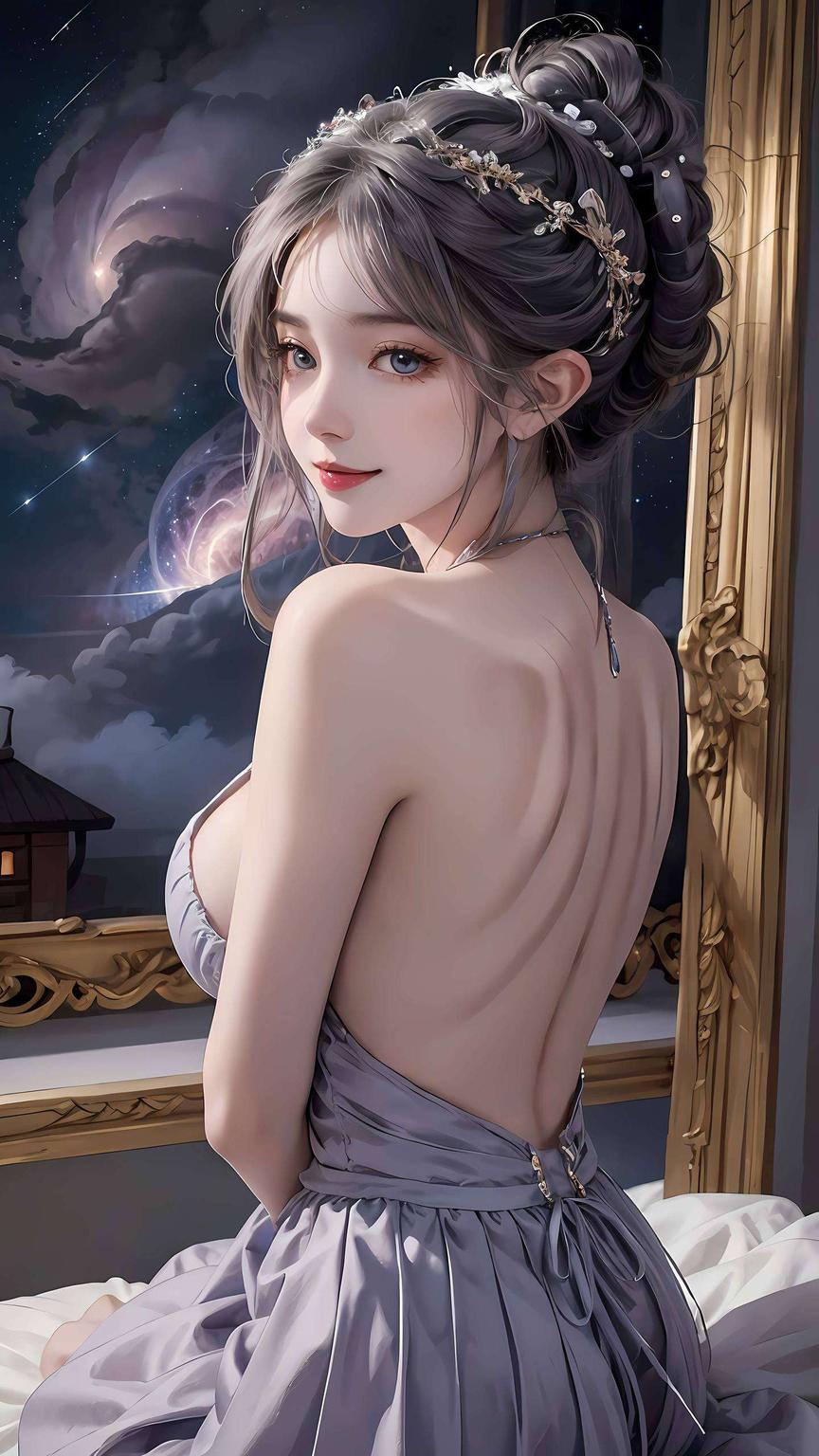 让你桌面上的每一次凝视都如置身奇幻动漫世界1080p壁纸中的绝美焦点！细腻的线条描绘出她深邃的眼神