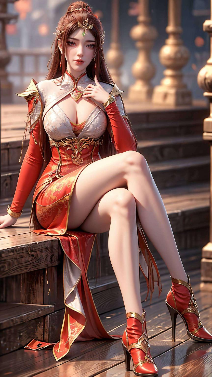 不仅展示了角色的灵动美红凰大长腿图片壁纸可爱至极