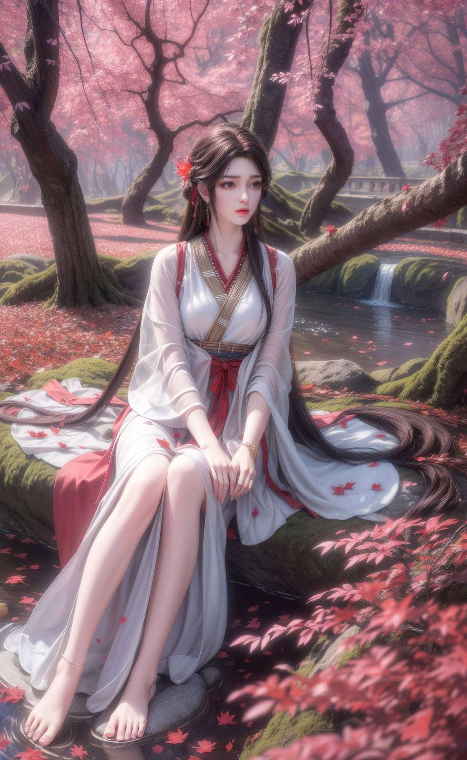 独特的火灵元素这款「黑白火灵儿」高清壁纸