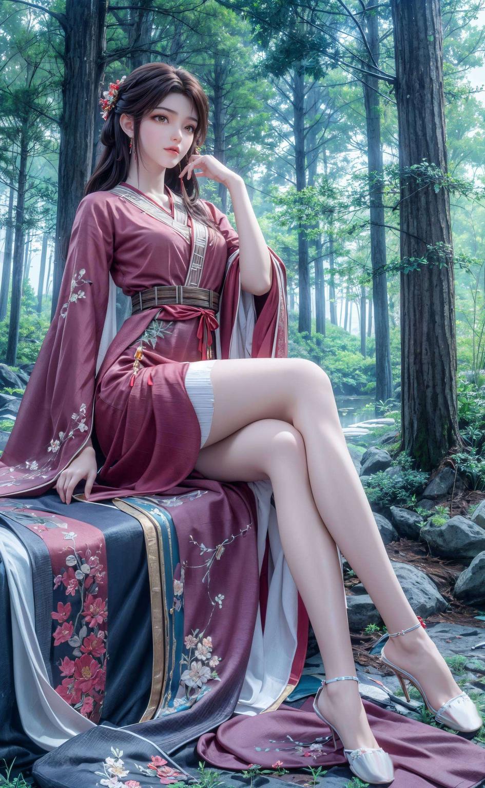 这款手机壁纸将带你进入一个充满奇幻色彩的国漫世界她在繁花丛中翩翩起舞