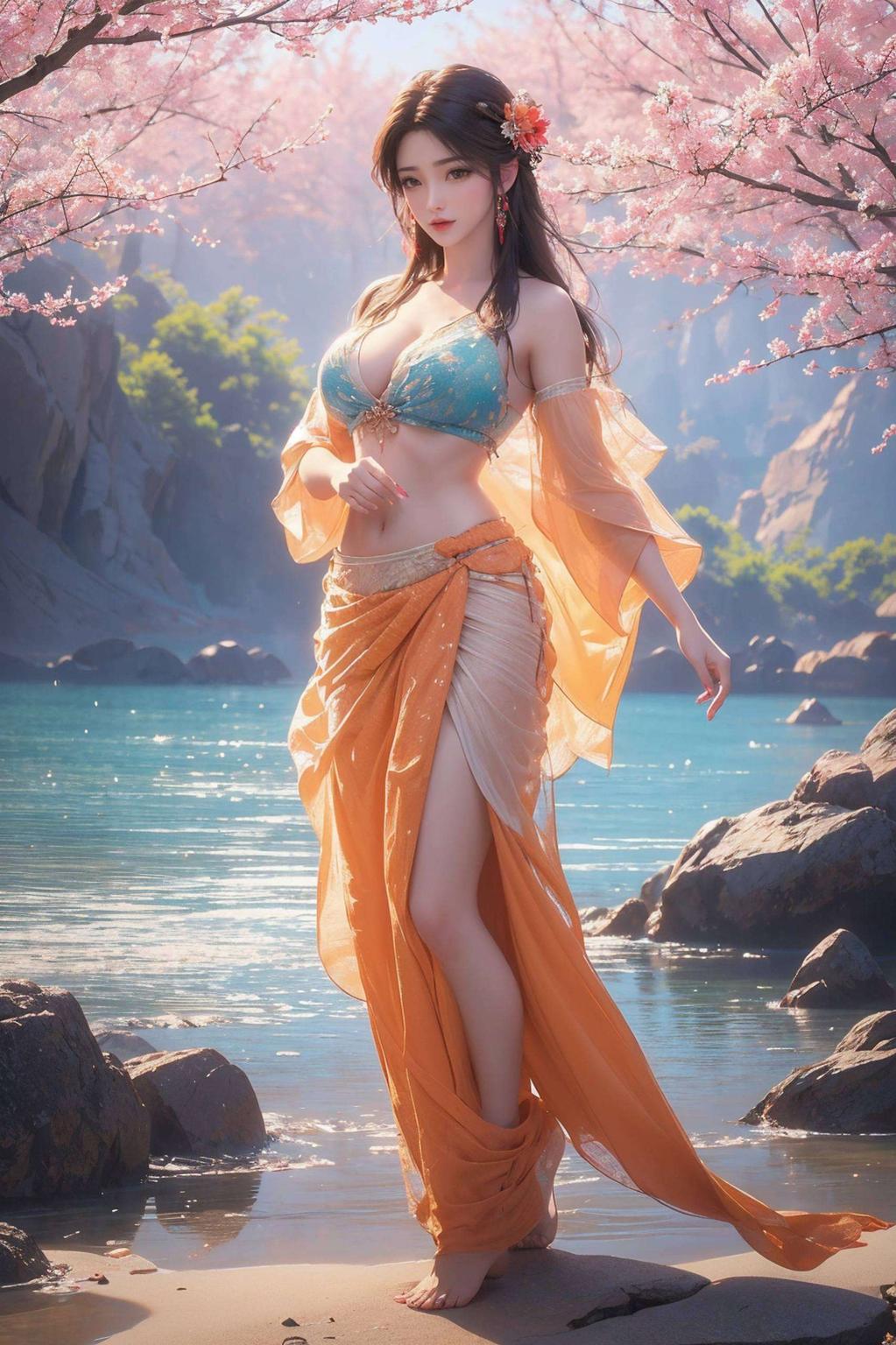 为你带来独一无二的视觉盛宴当火灵儿女的灵动身影遇上AI点阵艺术
