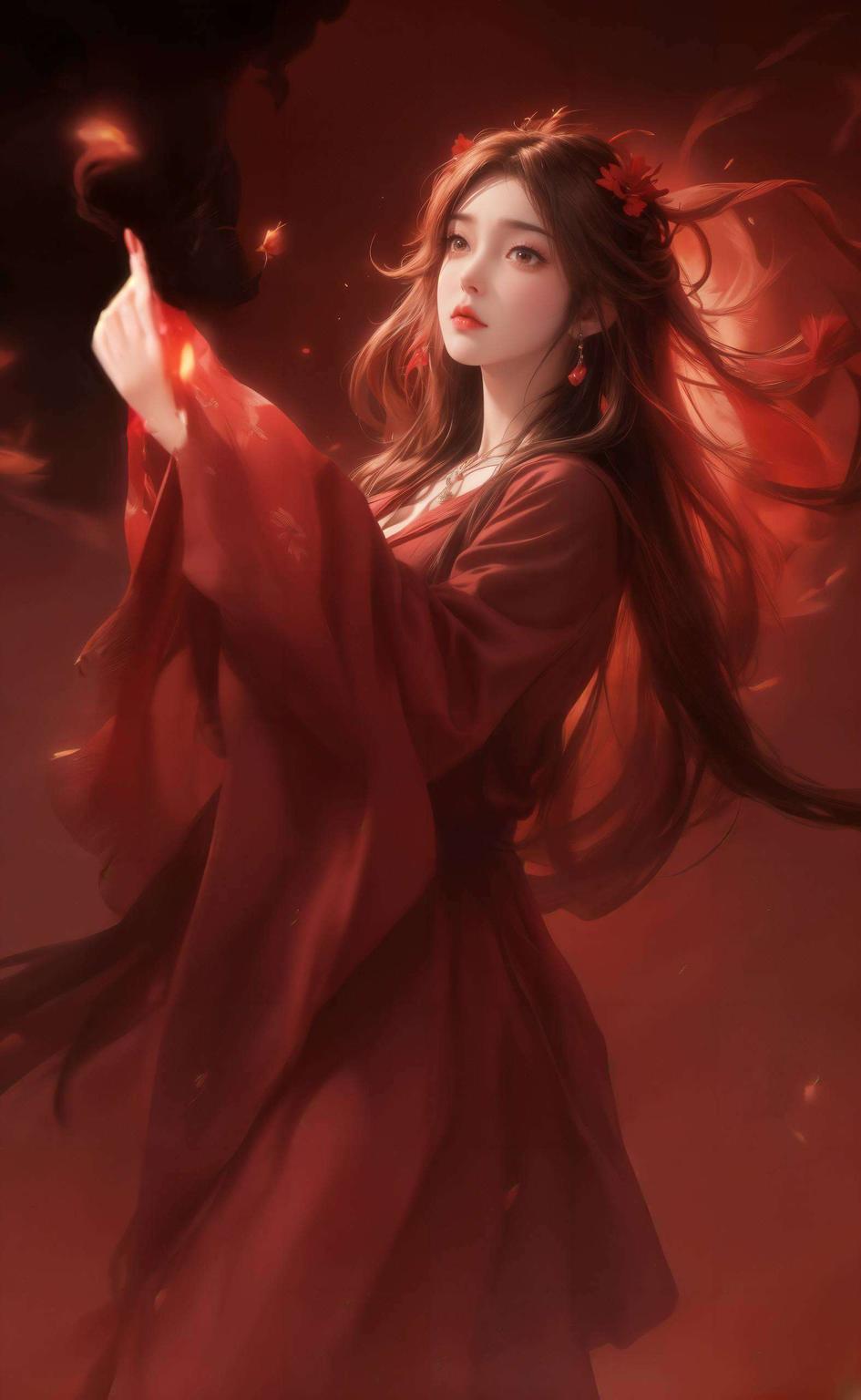 她的美丽倩影与格纹元素交织为你的电脑桌面增添一抹国漫风情