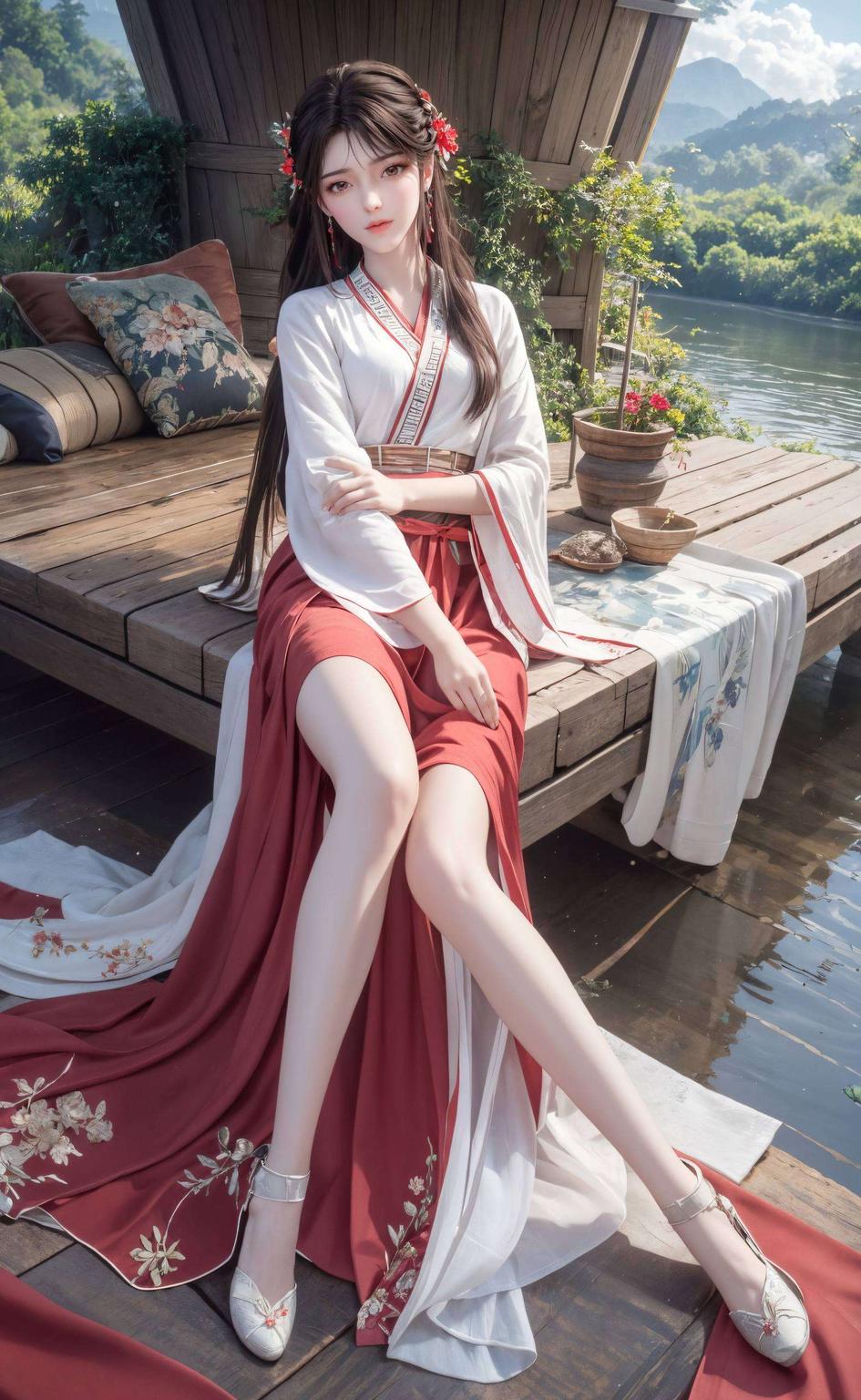 图中这款高清AI人物特写壁纸