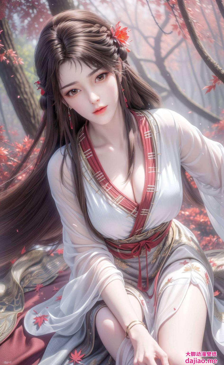 这款专为护眼设计的国漫女主AI自然PC壁纸为你的电脑桌面增添一抹炫彩风景