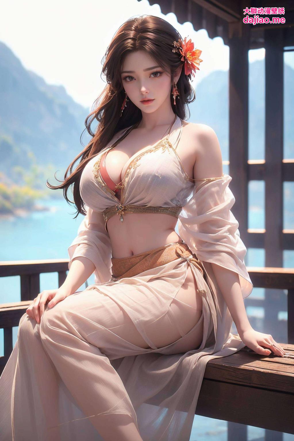 为你的手机带来一场视觉盛宴色彩斑斓的背景映衬出她的神秘魅力