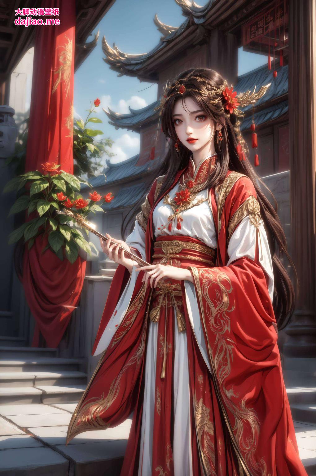 灵动飘逸的火灵儿形象高清细腻的画质