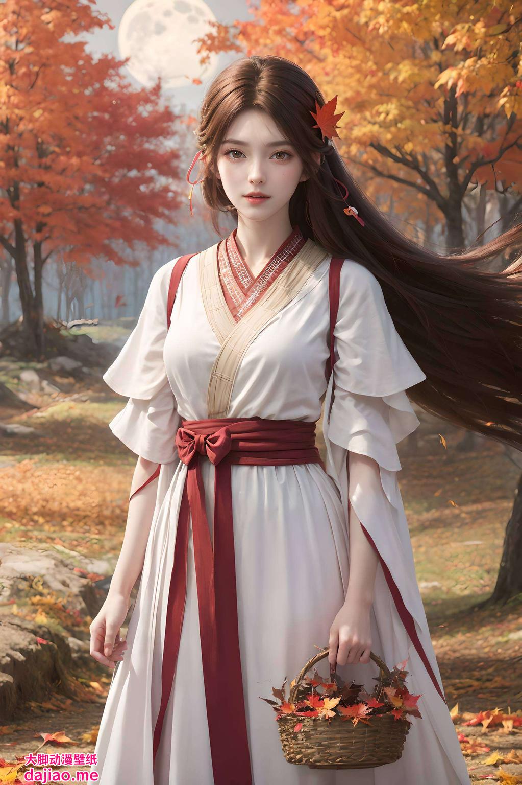绘制成桌面壁纸美艳动人