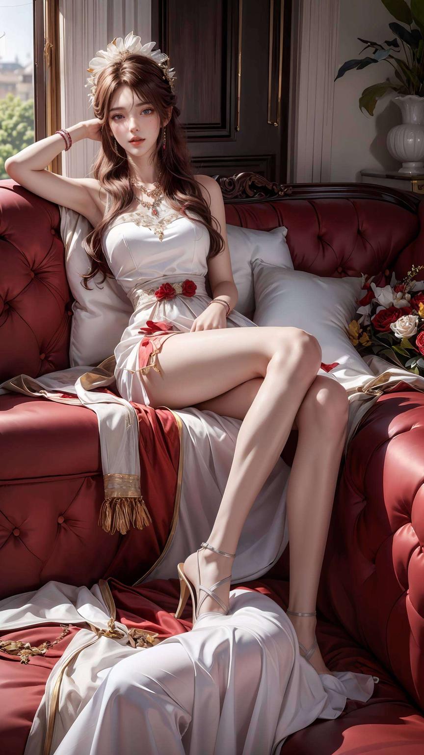 火灵儿的美艳形象跃然壁纸之上国漫美女的魅力与AI的细腻笔触相得益彰