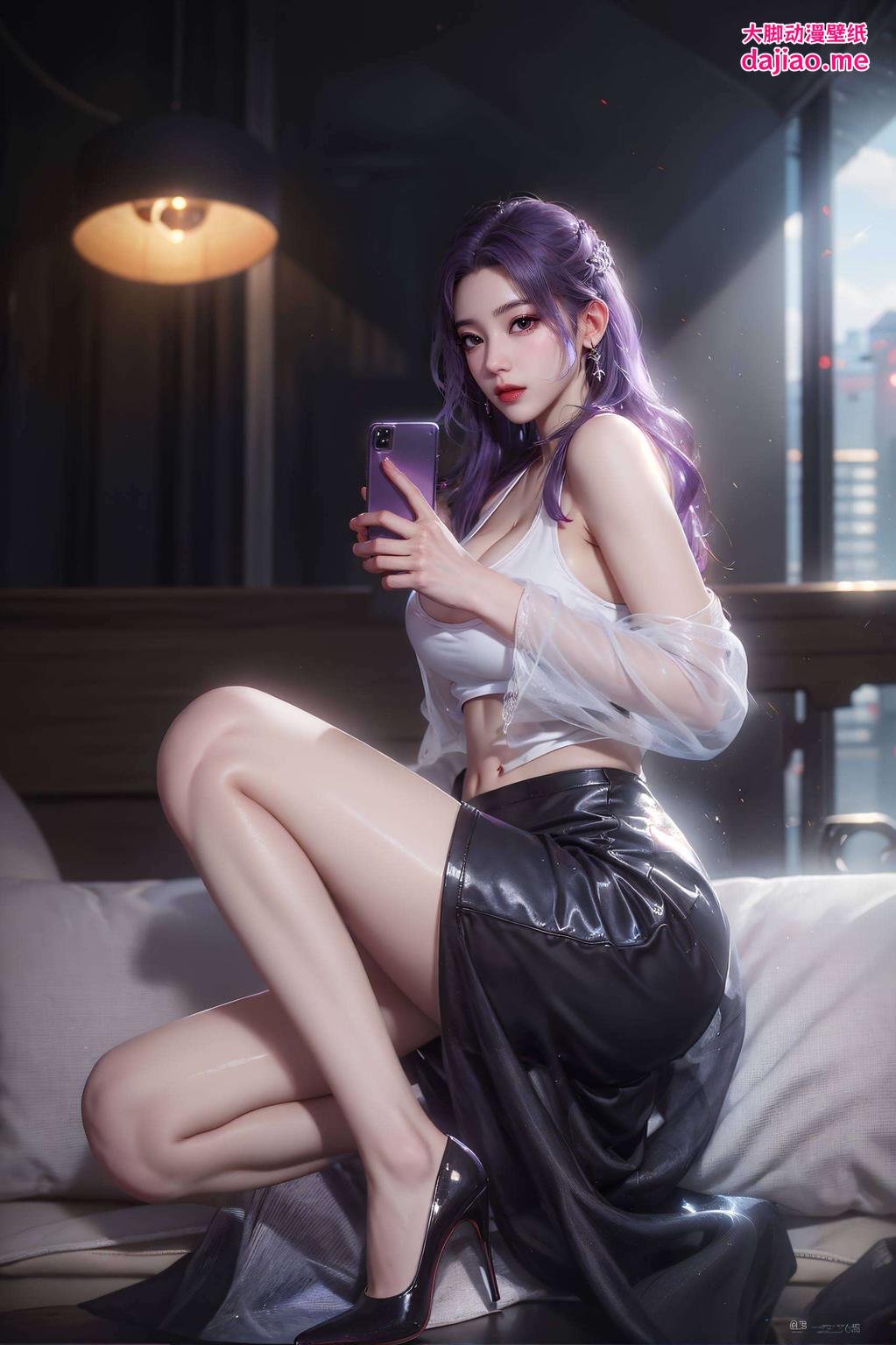 眼神中闪烁着智慧与力量这款超精致活力电脑国漫美女桌面壁纸