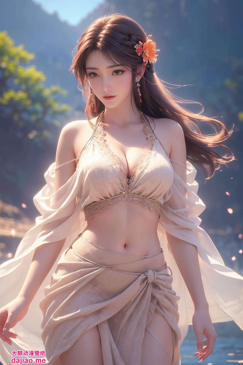 国漫美女火灵儿长大的壁纸细腻的笔触描绘出火灵儿灵动飘逸的体态