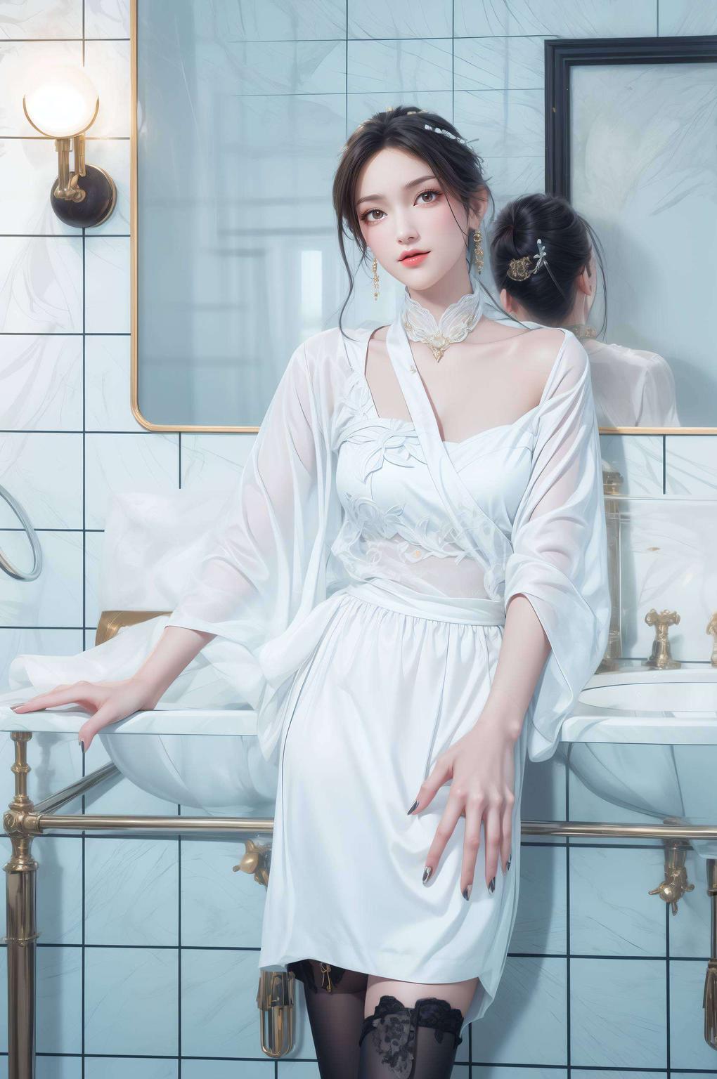 带你领略古典美女与现代科技的完美交融如春日绽放的花朵