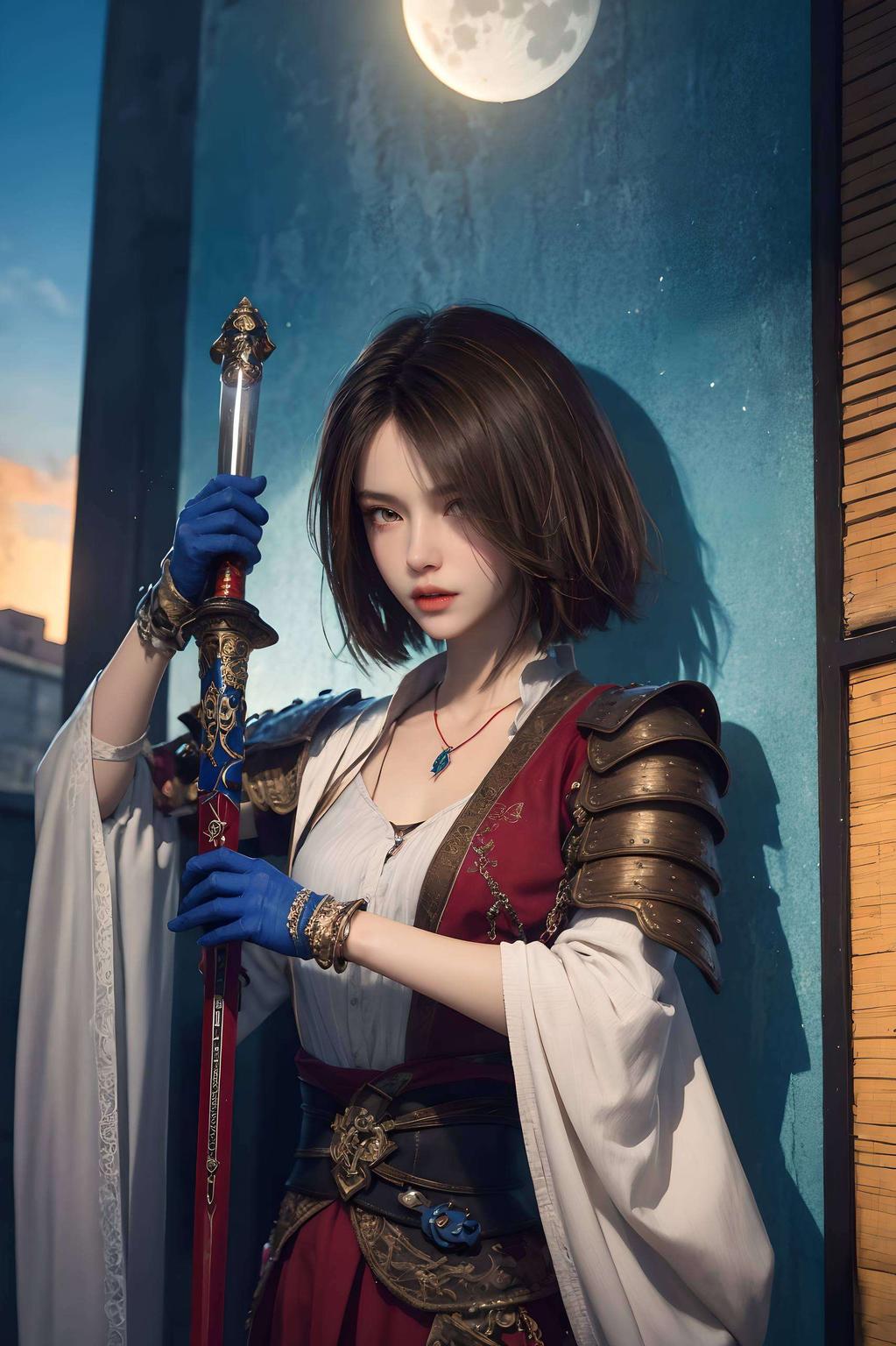融合了国漫之美与科技之光的AI姬如雪身着苗疆特色装扮