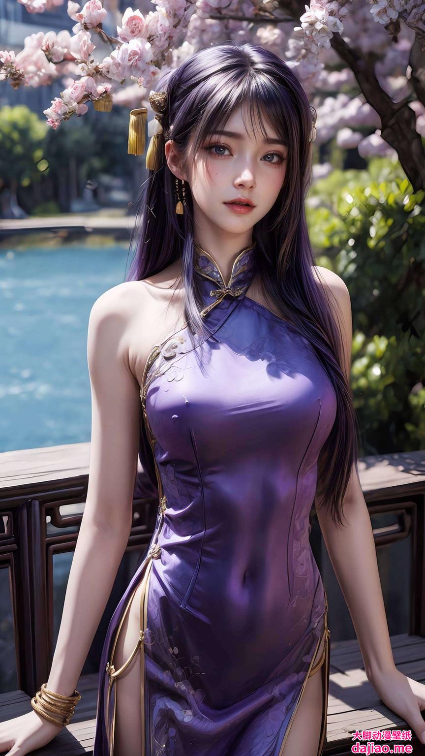 轻松更换姬紫月的插画壁纸