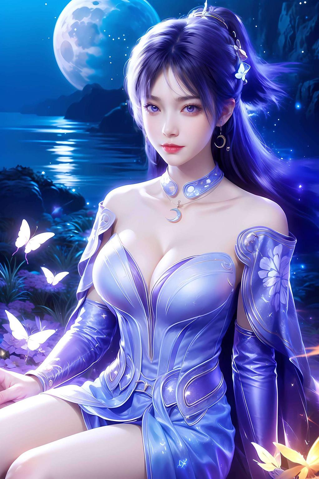 在这静谧的夜晚清新脱俗