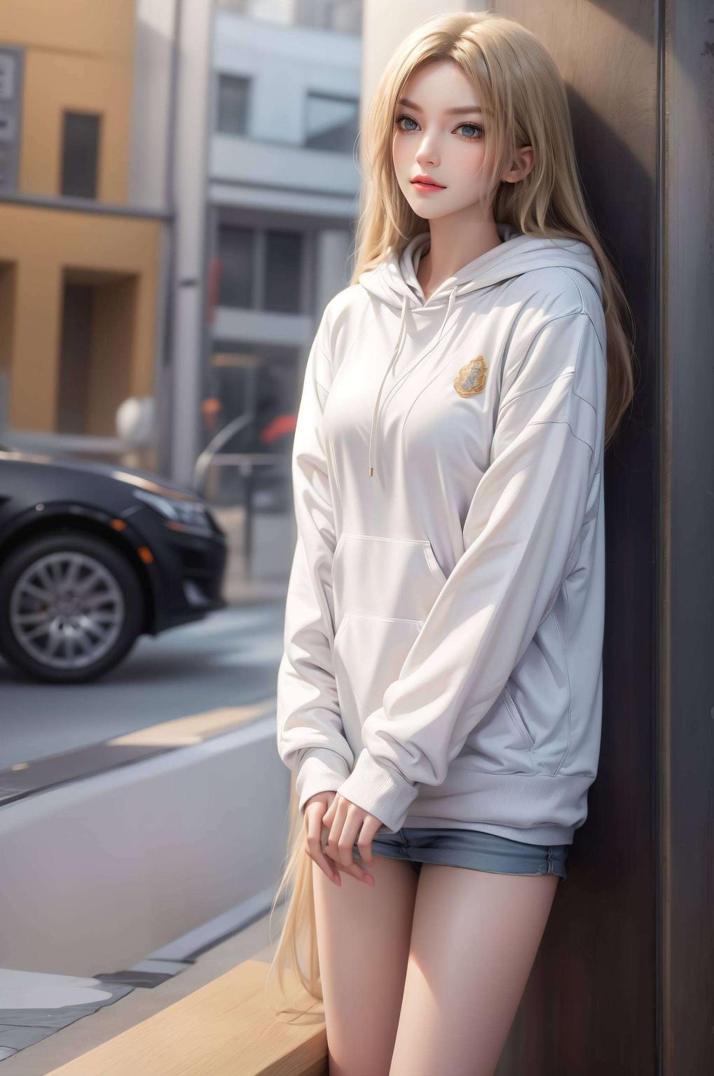 她微笑着点缀着现代安卓AI美女的灵动身影