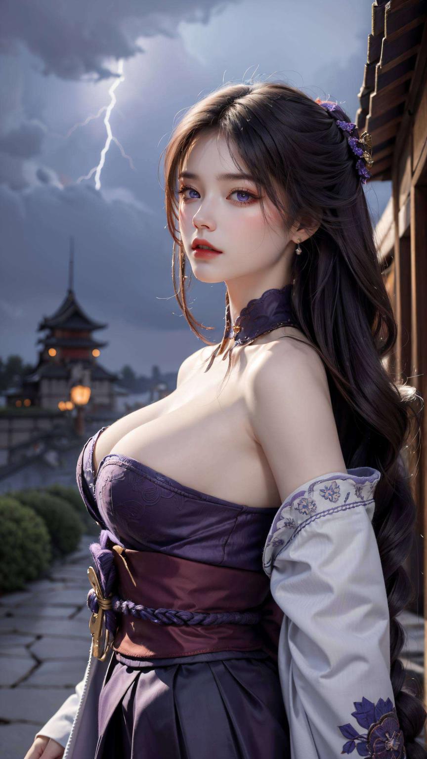 感受雷电将军的震撼力量高清画质让你仿佛置身游戏世界