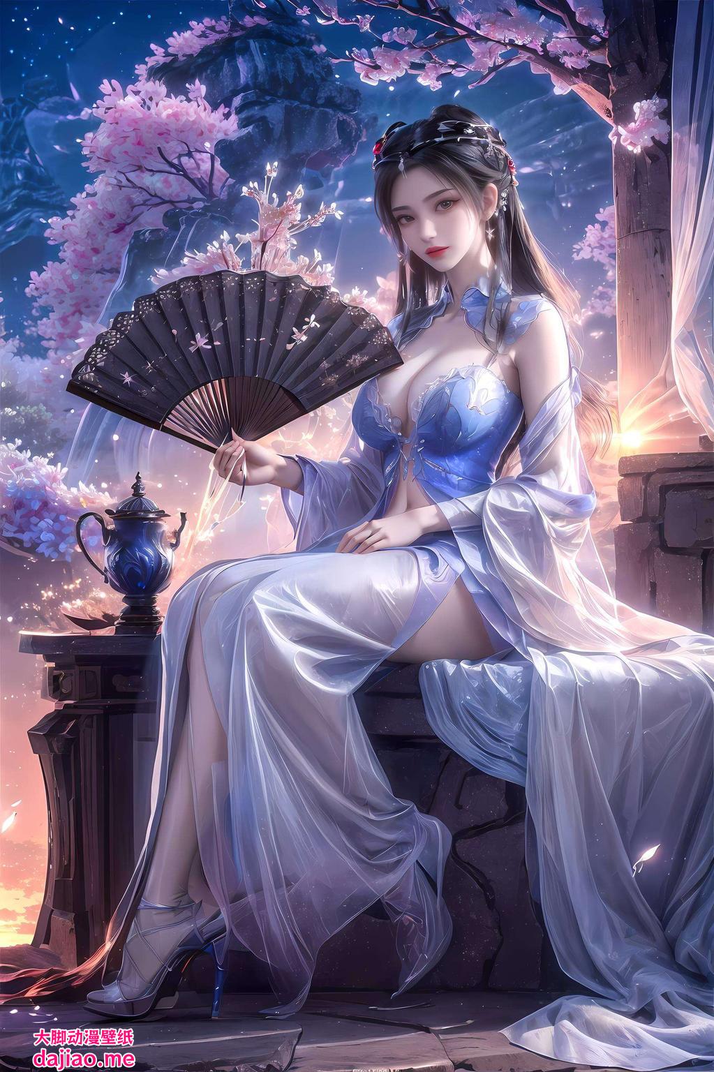 仿佛置身仙境这款紫色极简风格的Win10壁纸锁屏