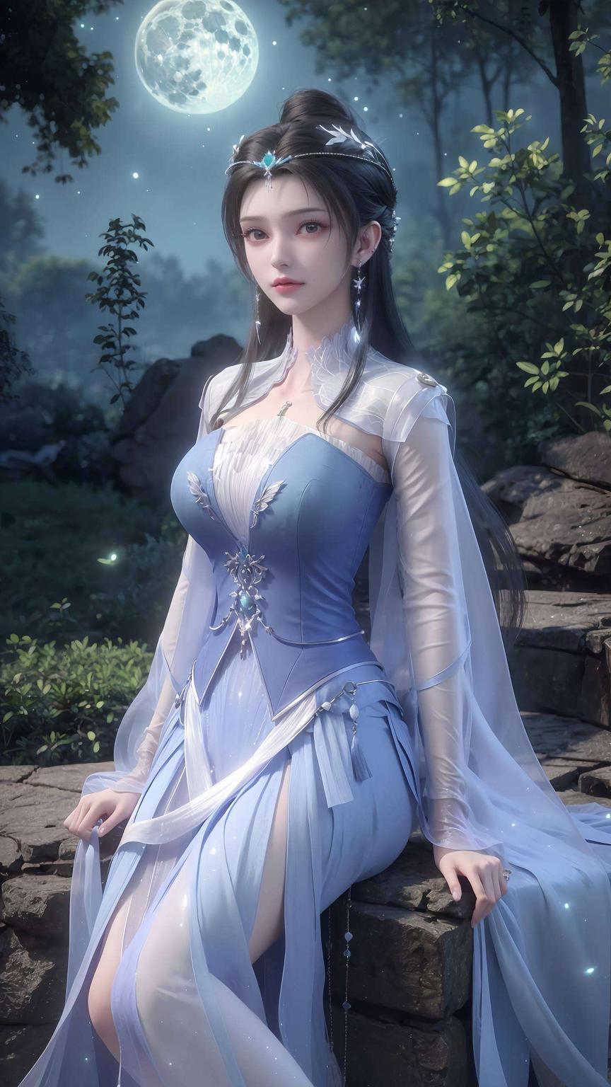 以1080p的清晰度呈现这款高品质国漫美女李慕婉转身图片壁纸