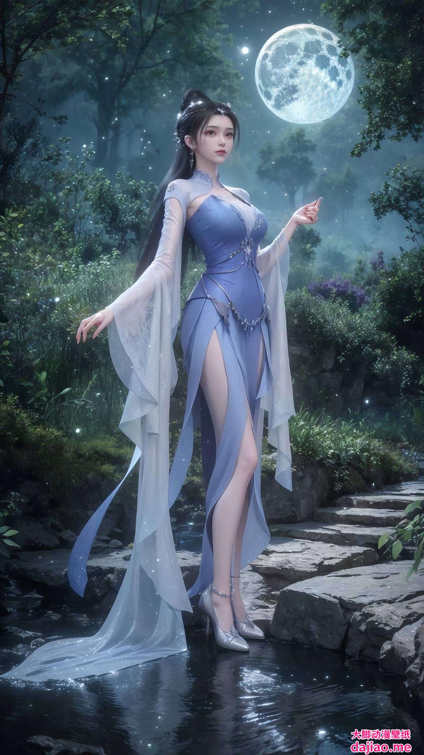 她的婉约气质与艺术风华这款壁纸AI