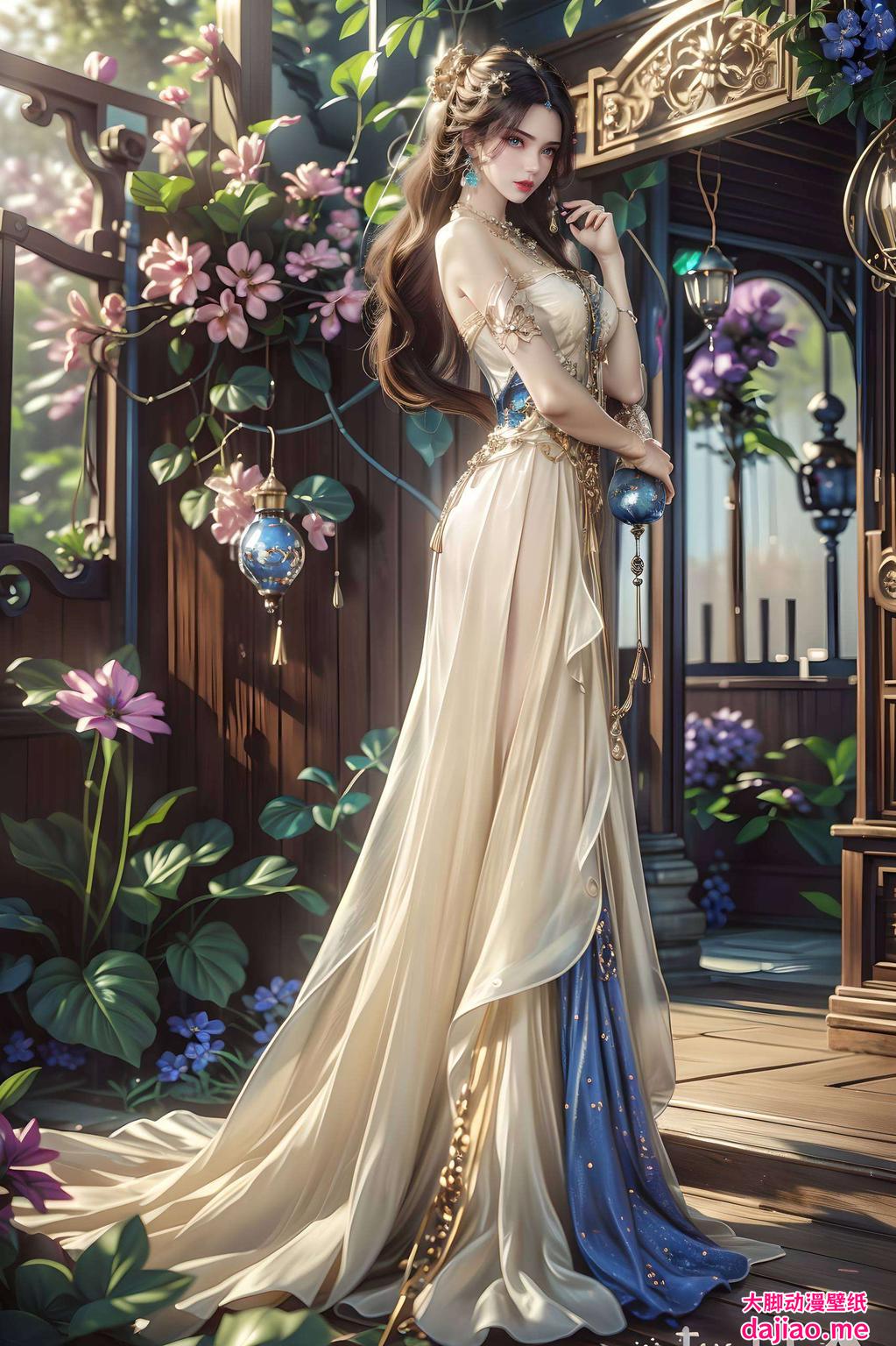 壁纸上的她坚韧而柔美