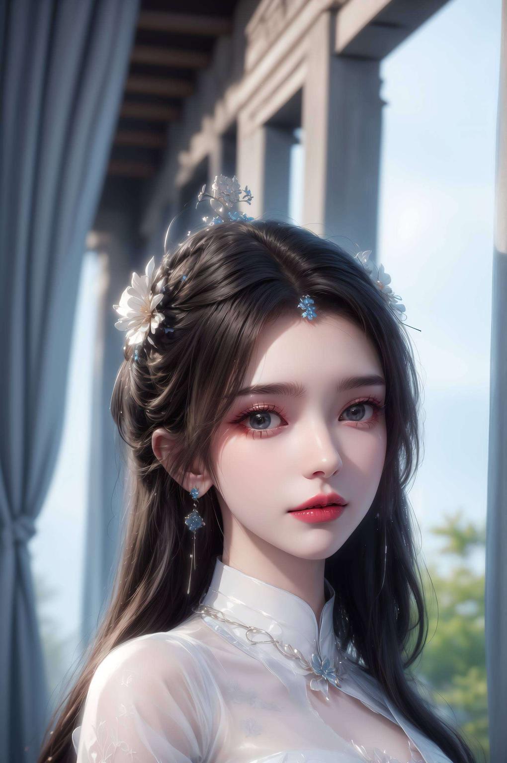 绘制出李慕婉的国漫之美细腻的水彩笔触