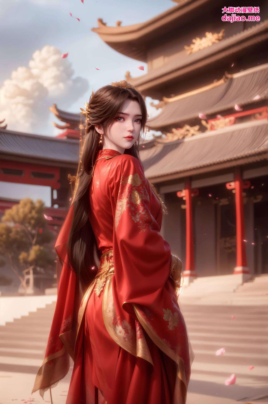 她的眼神如秋水般深邃为你的屏幕带来无限的魅力与灵动