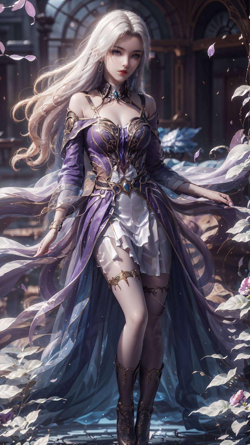 仿佛她就在眼前与你互动这款精美碎花iPhone国漫女神桌面壁纸