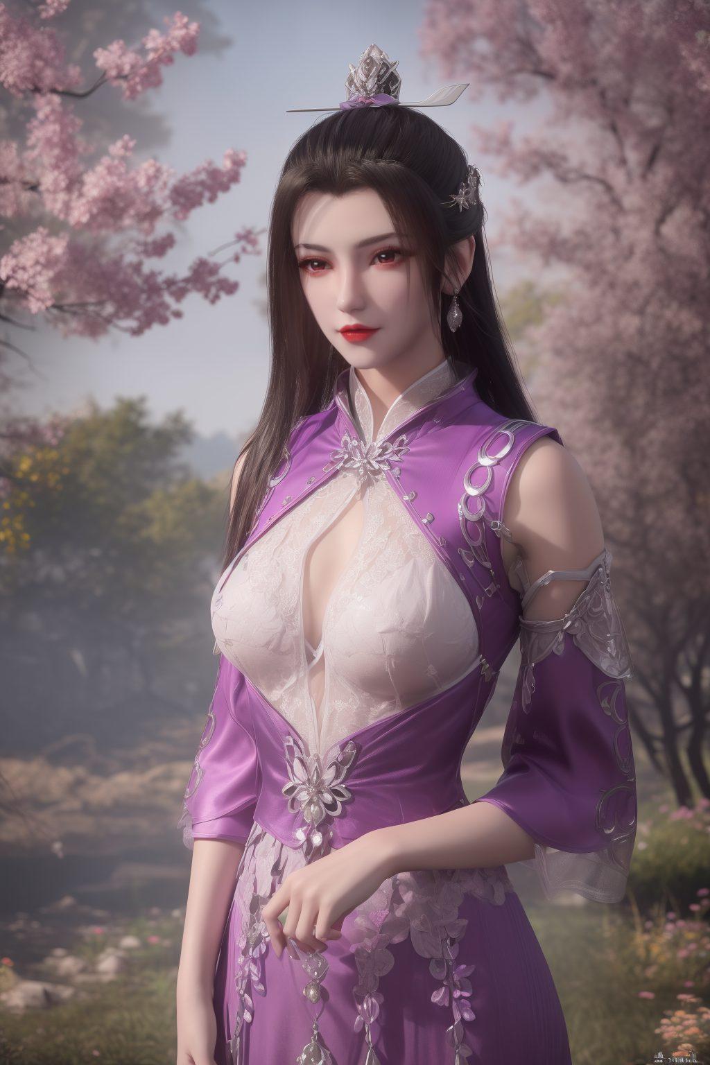 细腻描绘了古典美人的风采这款壁纸都能为你的空间增添一抹仙气