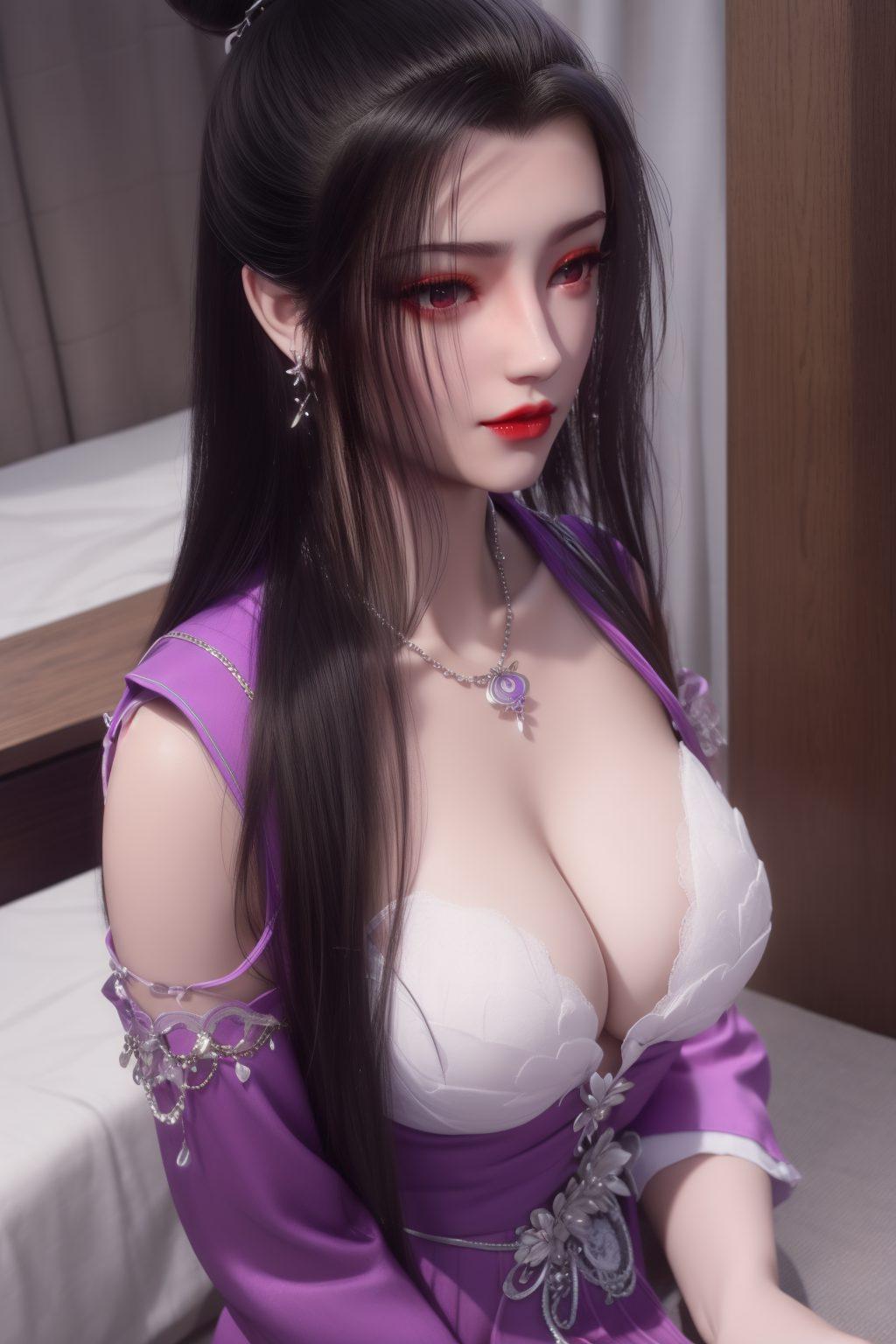 画面中的柳眉仙子灵动飘逸这款4k高清国漫女主AI同人壁纸