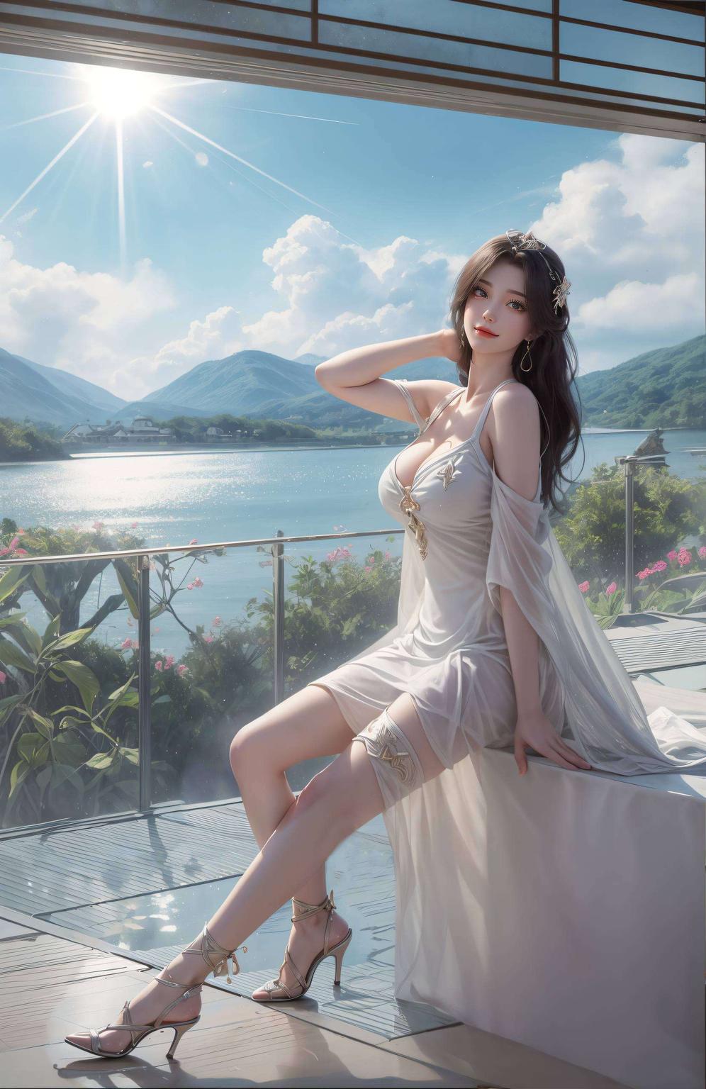 每一根线条都如诗如画以自然流畅的线条勾勒出她的骨骼之美