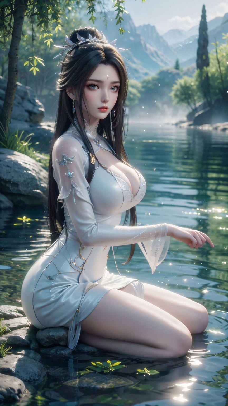 细腻的线条描绘出她那清澈的眼眸与坚韧的气质为你的桌面注入女生的柔美与力量