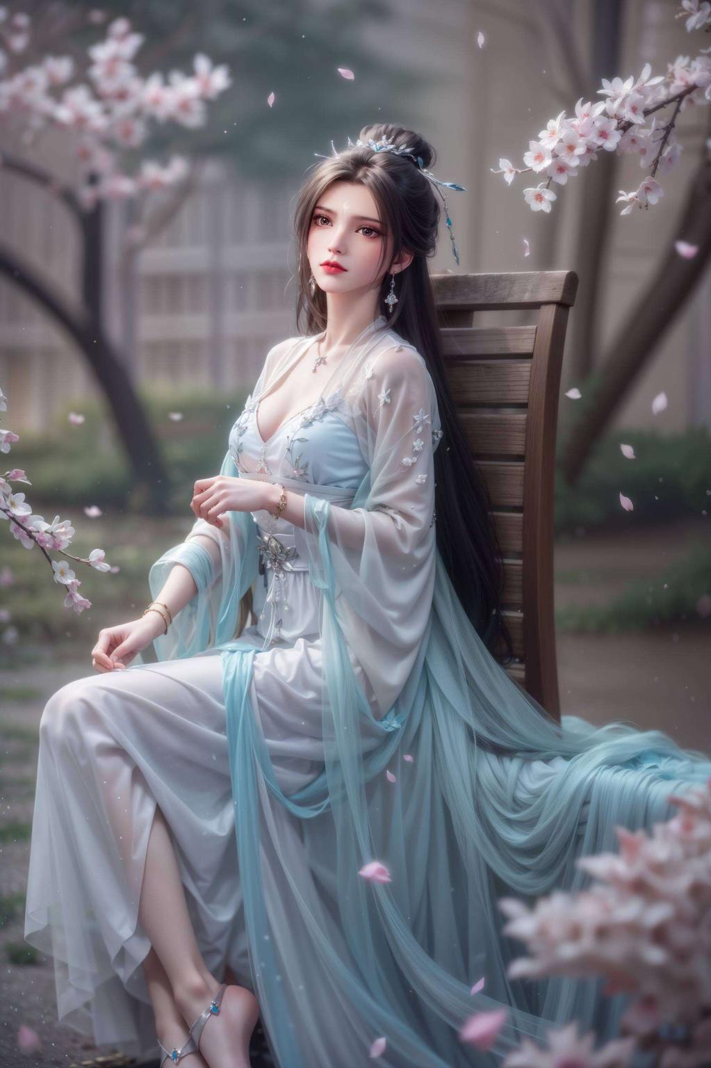 AI绘画技术让每一个细节都栩栩如生国漫美女陆雪琪以其独特的魅力