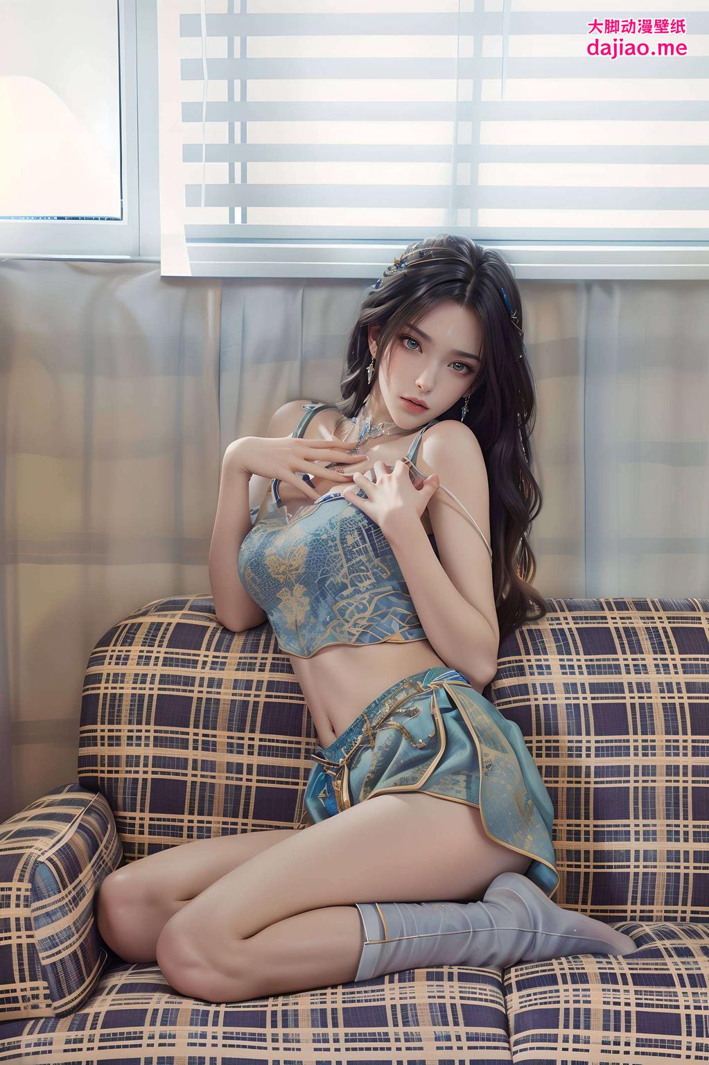 陆雪琪以AI抽象线条勾勒出她的灵动轮廓