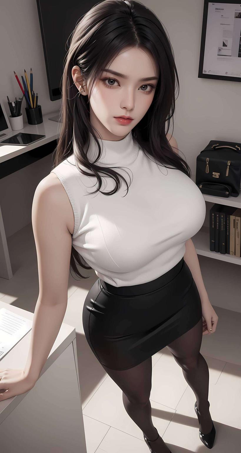 这款AI动漫女生哑光电脑壁纸笑容温柔