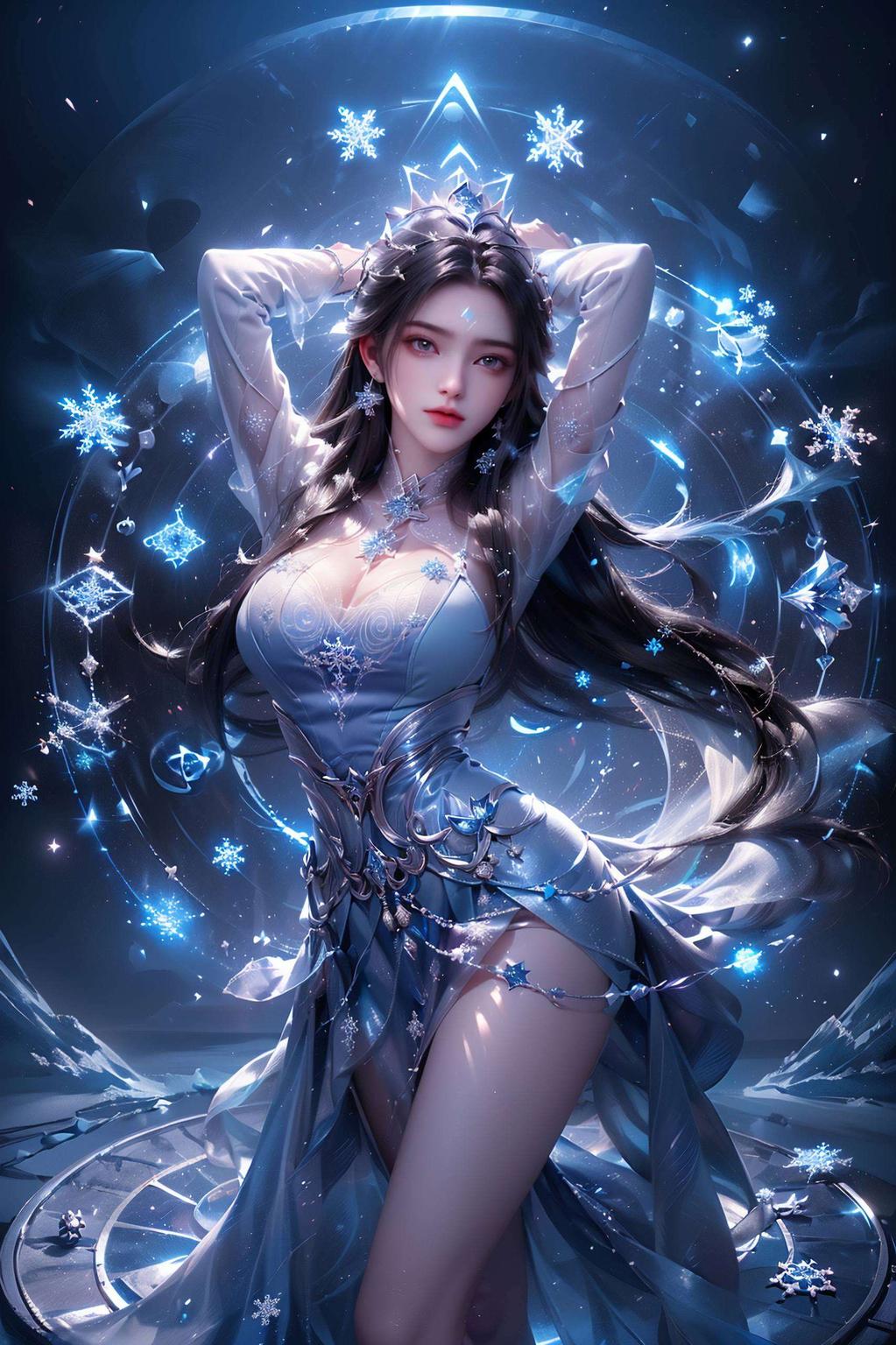 以陆雪琪与张小凡的高清形象为灵感AI绘画角色骨骼素材极简iPad国漫女神可爱壁纸