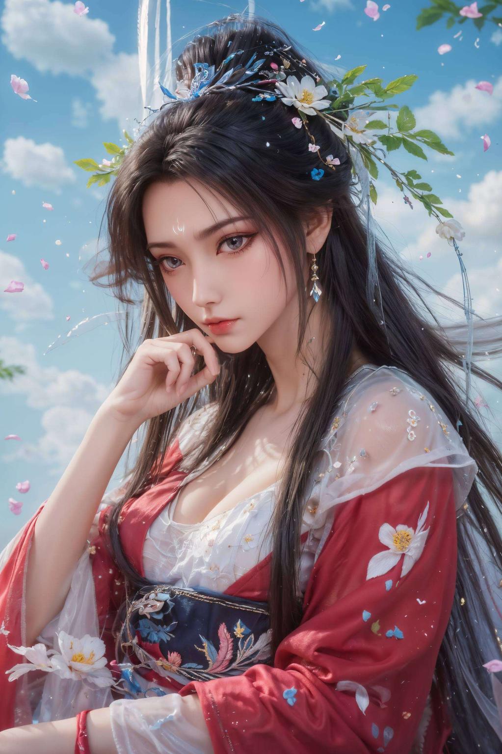 这款全屏AI绘画参考素材为你的手机增添一抹柔情吧！