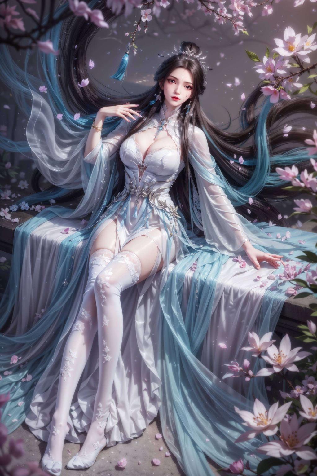 陆雪琪静立于苹果树旁鲜艳的果实映衬着她清丽的面庞