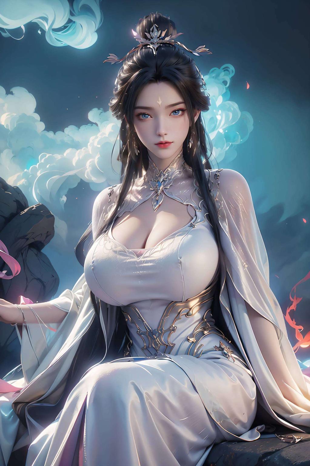 搭配细腻的AI油画笔触这款4k高清国漫女主锁屏壁纸