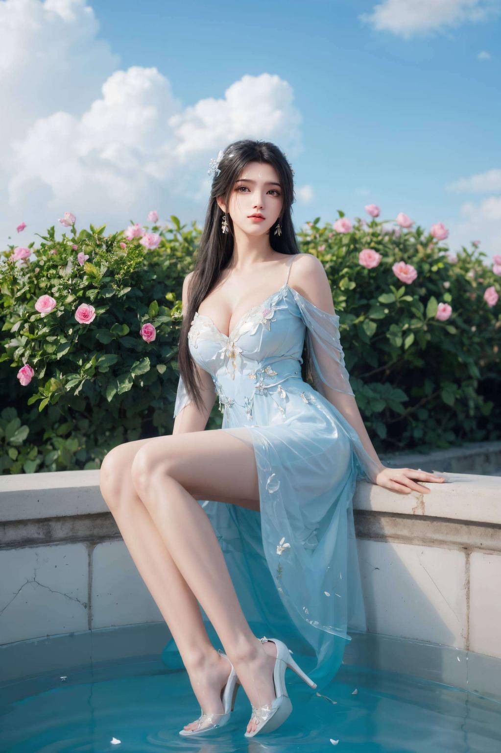 将梦幻新诛仙中的陆雪琪化作国漫美女画面中