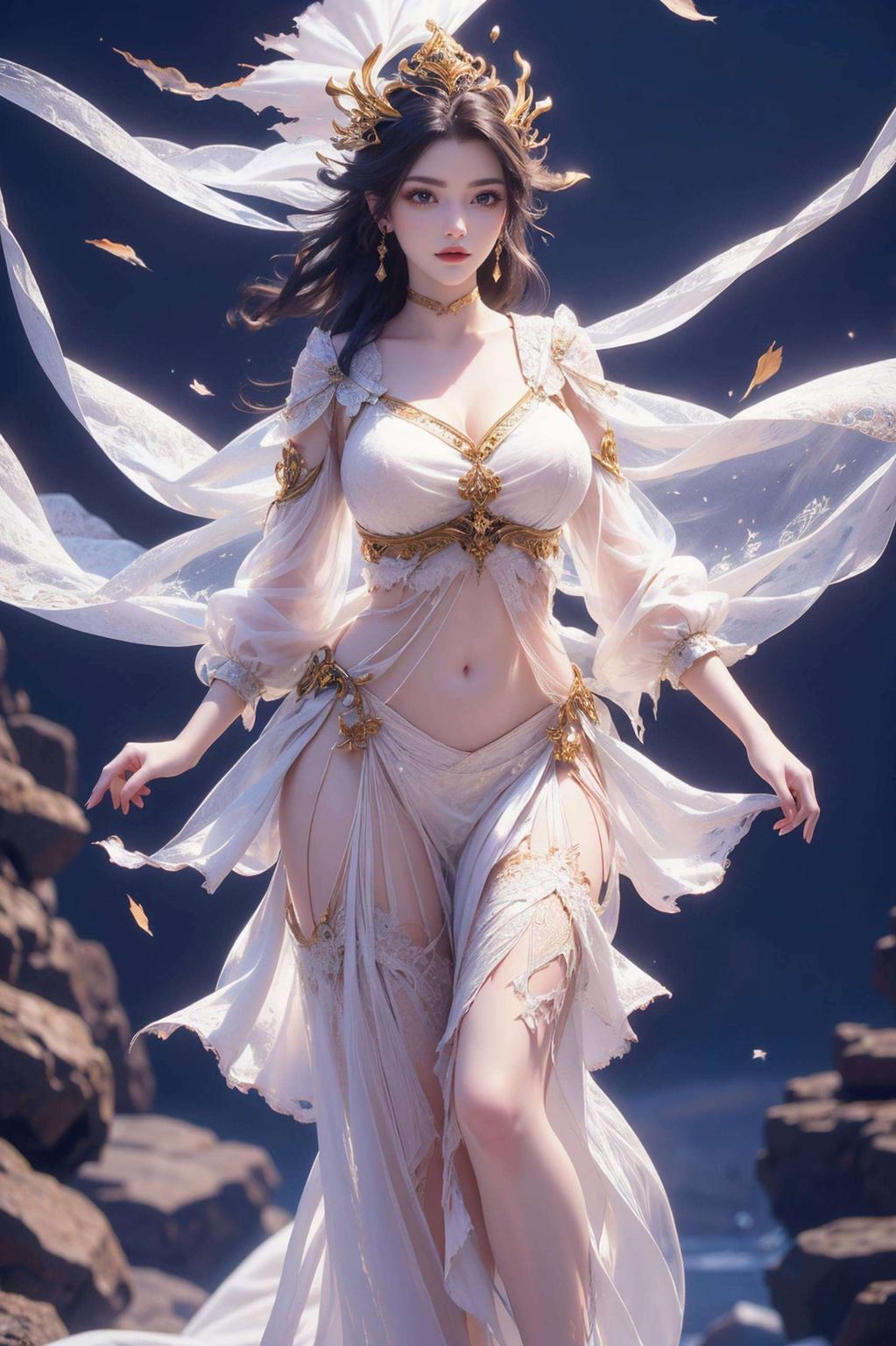 她的眼神深邃沉浸在1080p的超清画质中