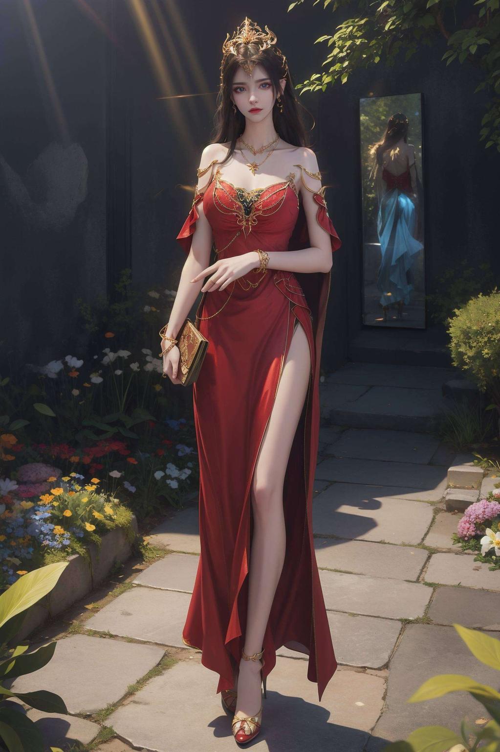 这款AI绘画全屏壁纸集结了斗破美杜莎的全身高清姿势素材