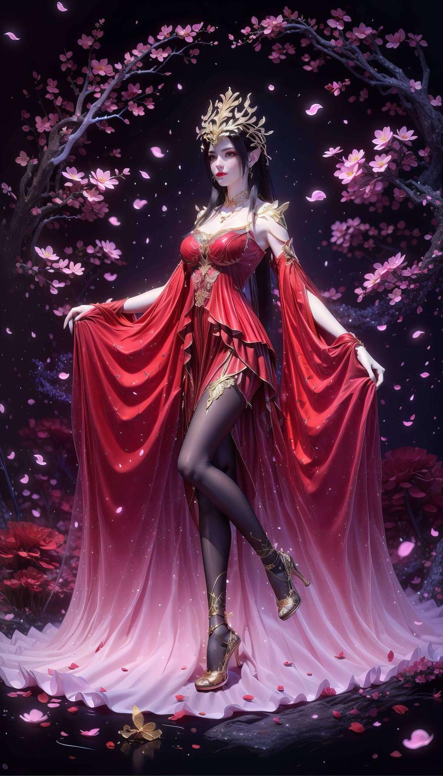 以AI动漫女神美杜莎的绝美形象为主题高清画质