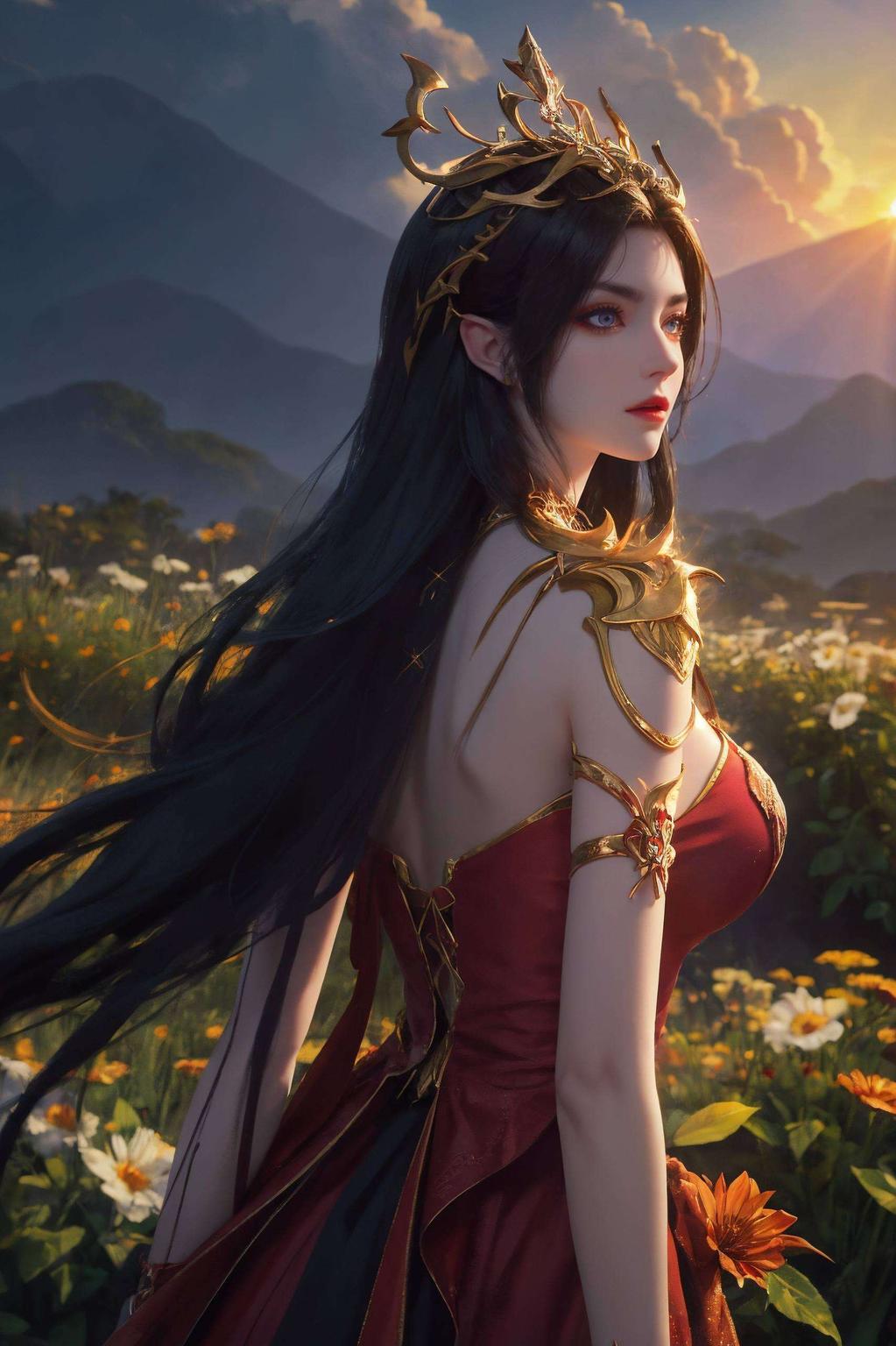 彩鳞元素之力跃然纸上！这款AI绘画人物动作参考图立体苹果锁屏壁纸探索斗破苍穹的奇幻世界